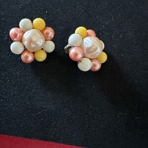 Elegant Multicolor antique Beaded clip on Earrings